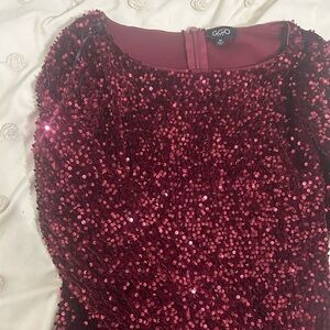 Maroon Sparkle Dress